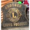 Image 3 : Household Items Including Wooden House, Lions Project Plaque, and Basket