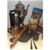 Image 2 : Kitchenware Group Including Percolator, Utensils, Rolling Pin, and Ceramic Trays