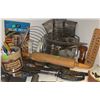 Image 3 : Kitchenware Group Including Percolator, Utensils, Rolling Pin, and Ceramic Trays
