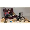 Image 1 : Vintage and Everyday Items Lot with Suitcase