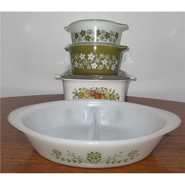 Pyrex Mixing and Casserole Dish Set with Lids, Various Patterns