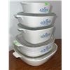 Image 3 : CorningWare Blue Cornflower Baking Dish Set with Glass Lids, Five Pieces