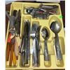 Image 2 : West Bend The Poppery Corn Popper, Flatware Set, Kitchen Linens, and Enamelware Tray