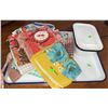 Image 4 : West Bend The Poppery Corn Popper, Flatware Set, Kitchen Linens, and Enamelware Tray
