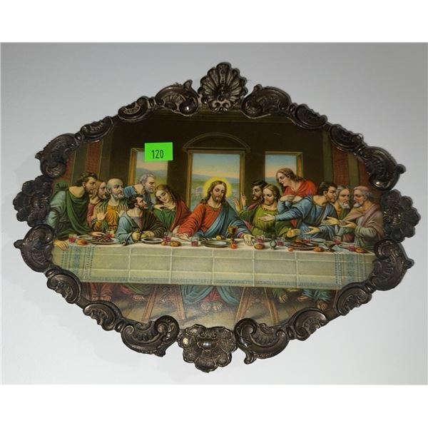 Metal Framed Wall Plaque Featuring The Last Supper Print