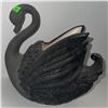 Image 2 : Decorative Items Including Black Swan Planter, Acrylic Sleighs, and Stained Glass Lotus