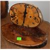 Image 2 : Four Items: Pyrography Wood Owl Plaque, Wooden Mantel Clock, and more