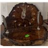 Image 3 : Epoxy Resin Burl Wood Desk Clocks with Pen Holders