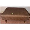 Image 3 : Wood Magazine Rack Table With Glass Decanter and Upholstered Footstool