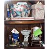 Image 2 : Decorative Shelf Lot with Photo Album, Trinket Boxes, and Dried Floral Plaques