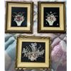Image 1 : Three Framed Ribbon Embroidery Floral Basket Pictures
