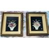 Image 3 : Three Framed Ribbon Embroidery Floral Basket Pictures
