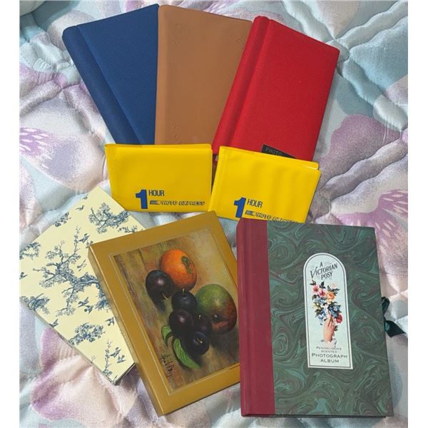 Vintage Photo Albums and 1 Hour Photo Express Pouches Lot