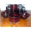 Image 3 : Ruby Red Glass Stemware and Cups Assorted Sizes
