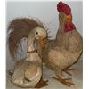 Image 1 : Straw and Raffia Decorative Duck and Rooster Figures