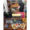 Image 1 : Embroidered Lions Club Patches, Vintage Clock Radio, Belts, Wallets, Brushes