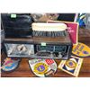 Image 2 : Embroidered Lions Club Patches, Vintage Clock Radio, Belts, Wallets, Brushes