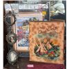 Image 7 : Decorative and Collectible Lot with Jewellery Box, Needlepoint, and Accessories