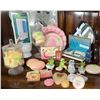 Image 1 : Decorative Soaps, Ceramic Frog Figurines, Lady Remington Shaver, Bath Accessories