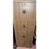 Image 2 : Wood Veneer Four-Drawer Vertical Filing Cabinet with Ornate Metal Pulls