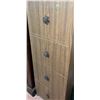 Image 3 : Wood Veneer Four-Drawer Vertical Filing Cabinet with Ornate Metal Pulls