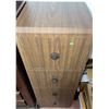 Image 6 : Wood Veneer Four-Drawer Vertical Filing Cabinet with Ornate Metal Pulls