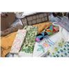Image 1 : Textile Lot Including Quilts, Tablecloths, Tapestry, and Fabric Panels