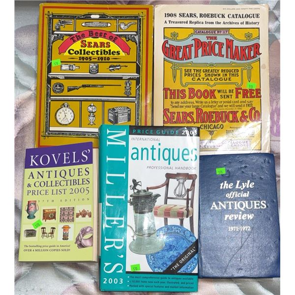 5 Antique and Collectible Reference Books Including Price Guides