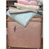 Image 2 : Towels, Textiles, Hanging Hamper, and Mixed Hangers Lot