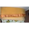 Image 6 : Lot with Citizen 7" Portable DVD Player, Yellow Suitcases, Burl Wood Slab, Lions Plaque, and Linens