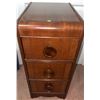 Image 2 : Wood Three-Drawer Chest with Circular Drawer Pulls