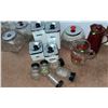 Image 1 : Glass and Metal Kitchen Canisters, Pitcher, and Thermal Carafe