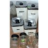 Image 2 : Glass and Metal Kitchen Canisters, Pitcher, and Thermal Carafe