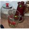 Image 3 : Glass and Metal Kitchen Canisters, Pitcher, and Thermal Carafe