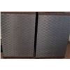 Image 3 : Large Wood Cabinet Stereo Speakers with Patterned Metal Grilles