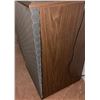 Image 6 : Large Wood Cabinet Stereo Speakers with Patterned Metal Grilles