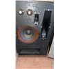 Image 9 : Large Wood Cabinet Stereo Speakers with Patterned Metal Grilles
