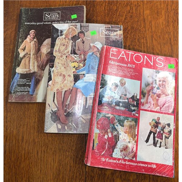 Sears and Eaton’s Canadian Catalogues 1972–1976 Lot of 3