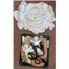 Image 4 : Gift and Decor Items Including Ceramic Angel Wall Plaque, Thank You Cards, and Glassware