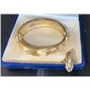 Image 3 : Gold Tone Jewelry Including Bangle, Earrings, Brooches, and Stick Pin