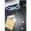 Image 1 : Jewellery and Writing Lot Including Faux Pearl Necklace, Avon Pendant, Bangles, Space Pen Case