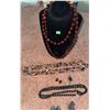 Image 1 : Costume Jewellery Lot with Beaded Necklaces and Earrings