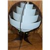 Image 2 : Modern Sculptural Acrylic Table Lamp with Layered White and Smoke Panels