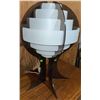 Image 3 : Modern Sculptural Acrylic Table Lamp with Layered White and Smoke Panels