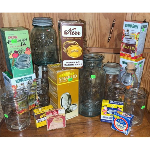 Mason Jars and Canning Lids Including Ball, Perfect Seal, Bernardin, Kerr