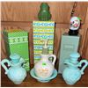 Image 1 : Avon Collectibles: Bottles, Lotion Dispenser, Bell, Figurine, and Boxes