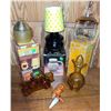 Image 1 : Decorative Glassware, Novelty Lamp, and Ceramic Boot Stopper Collection