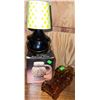 Image 3 : Decorative Glassware, Novelty Lamp, and Ceramic Boot Stopper Collection