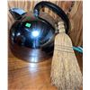 Image 4 : Camping and Kitchen Lot: Coleman Stove, Metal Kettle, Lanterns, Skillet, Broom