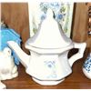Image 2 : Decorative Ceramic and Glass Items Including Teapot, Creamer, Boxes